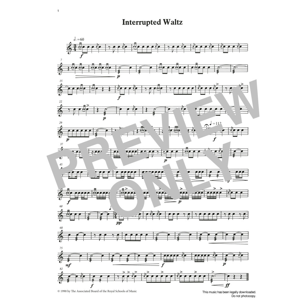 Interrupted Waltz from Graded Music for Snare Drum, Book II
