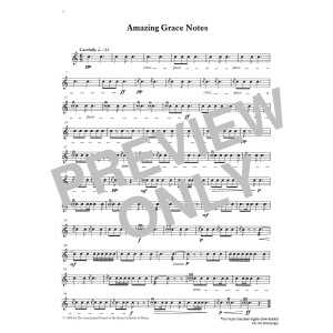 Amazing Grace Notes from Graded Music for Snare Drum, Book II