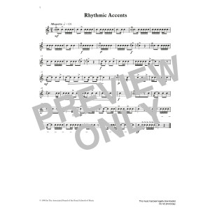 Rhythmic Accents from Graded Music for Snare Drum, Book II