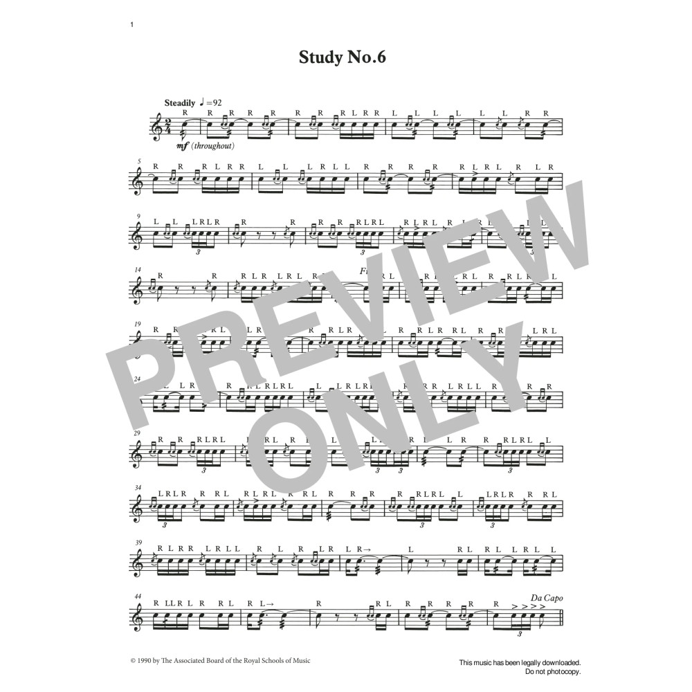 Study No.6 from Graded Music for Snare Drum, Book III