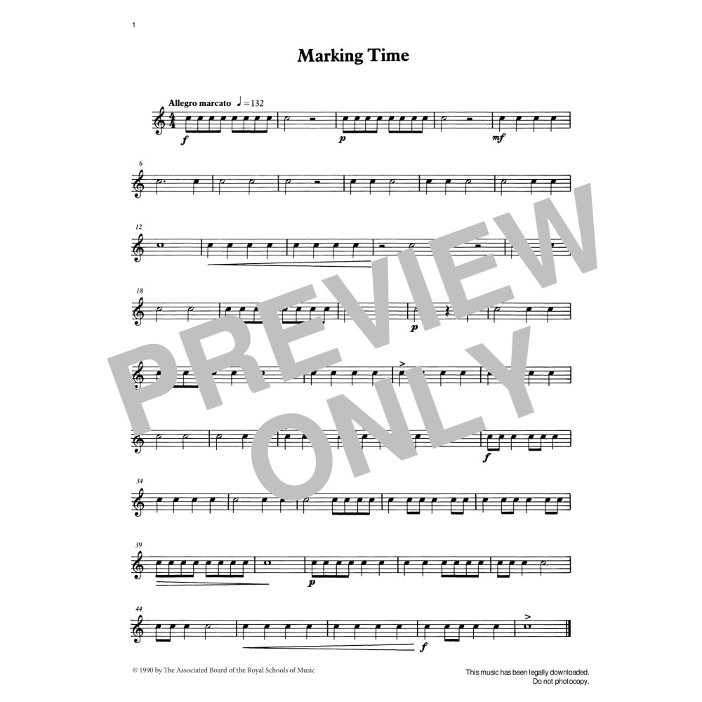 Marking Time from Graded Music for Snare Drum, Book I