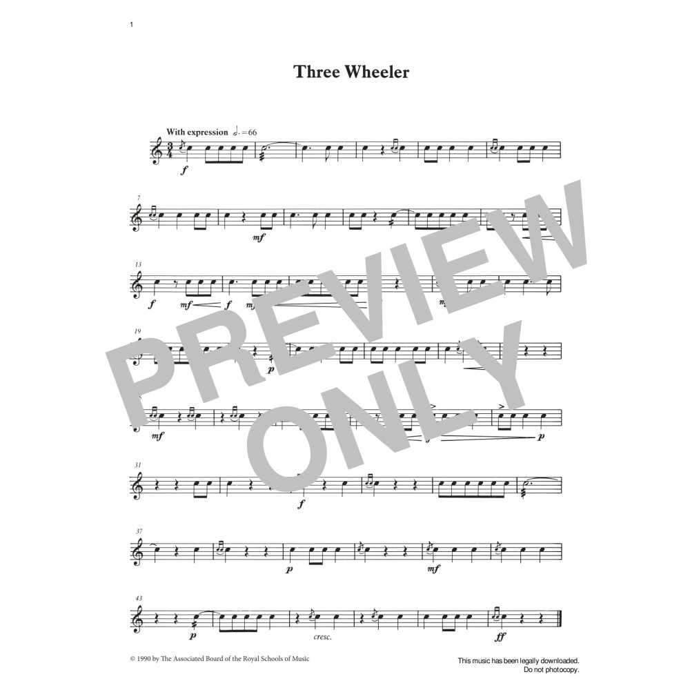 Three Wheeler from Graded Music for Snare Drum, Book II