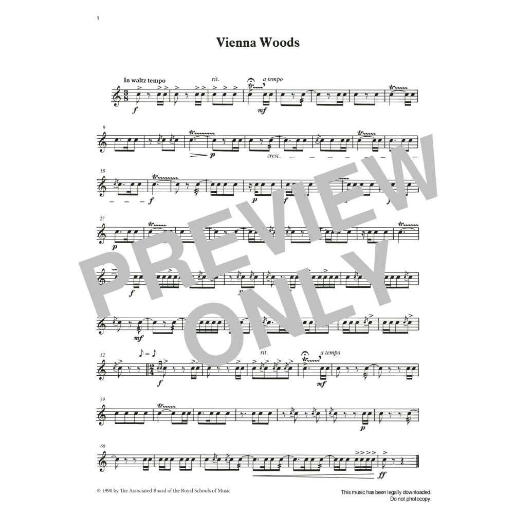 Vienna Woods from Graded Music for Snare Drum, Book II