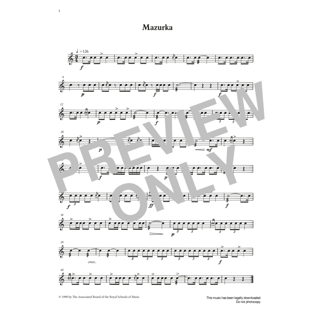 Mazurka from Graded Music for Snare Drum, Book II