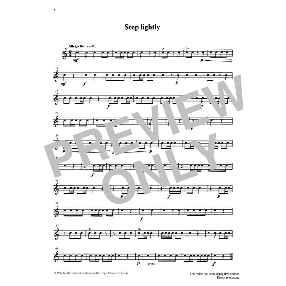 Step Lightly from Graded Music for Snare Drum, Book I