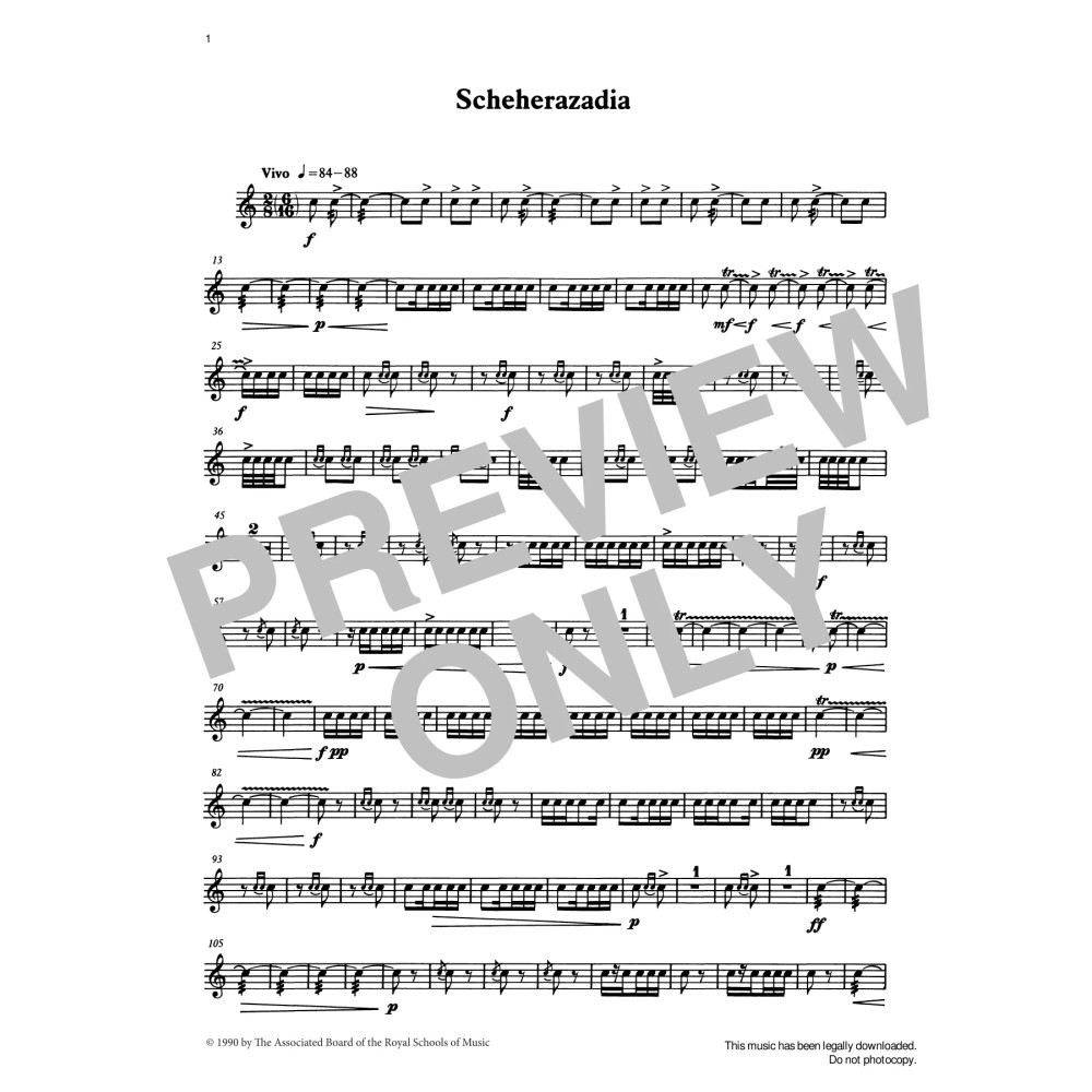 Scheherazadia from Graded Music for Snare Drum, Book IV