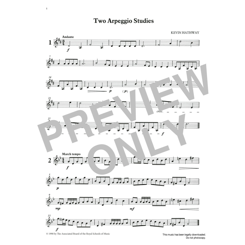 Two Arpeggio Studies from Graded Music for Tuned Percussion, Book I