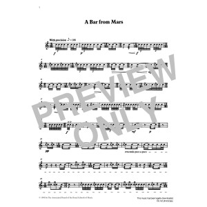 A Bar from Mars from Graded Music for Snare Drum, Book IV