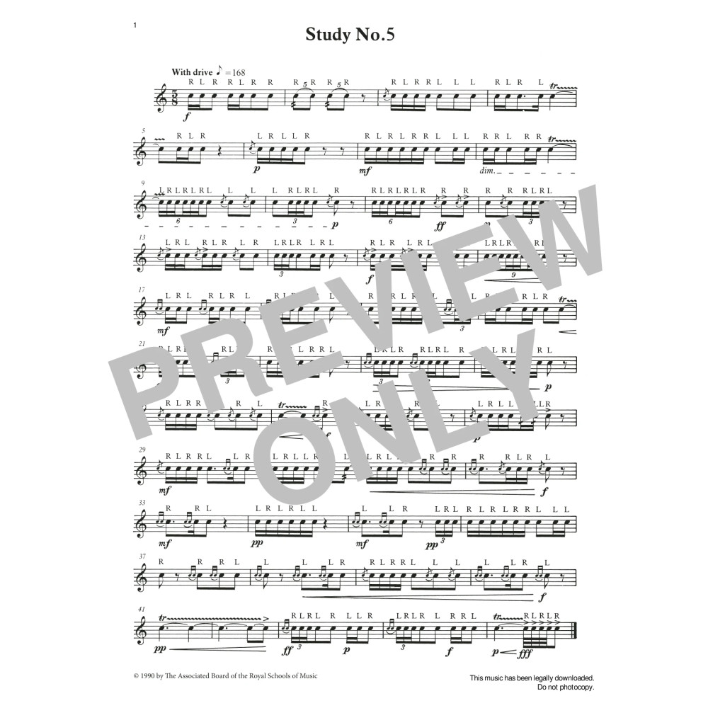 Study No.5 from Graded Music for Snare Drum, Book III