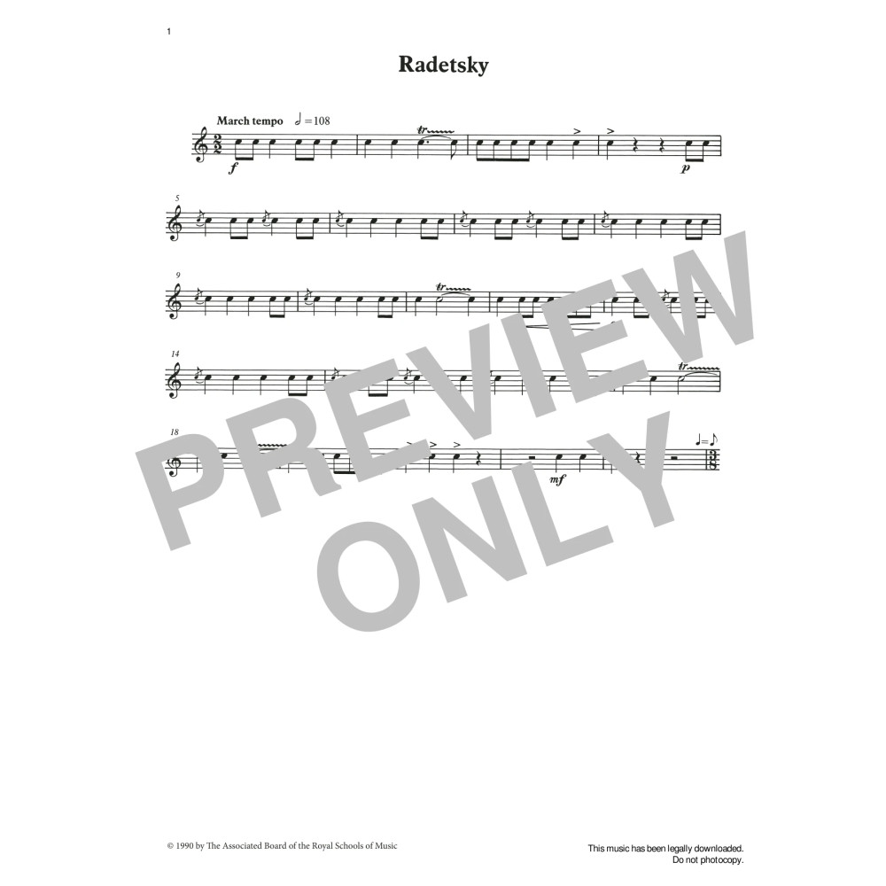 Radetsky from Graded Music for Snare Drum, Book III
