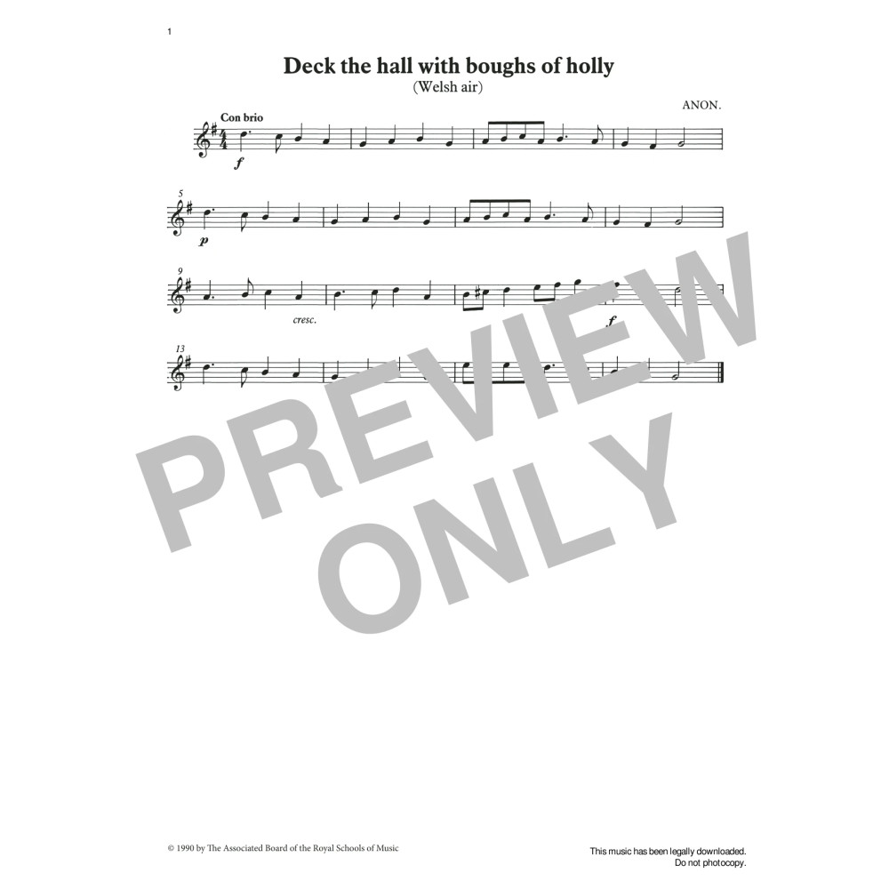 Deck the halls with boughs of holly from Graded Music for Tuned Percussion, Book I