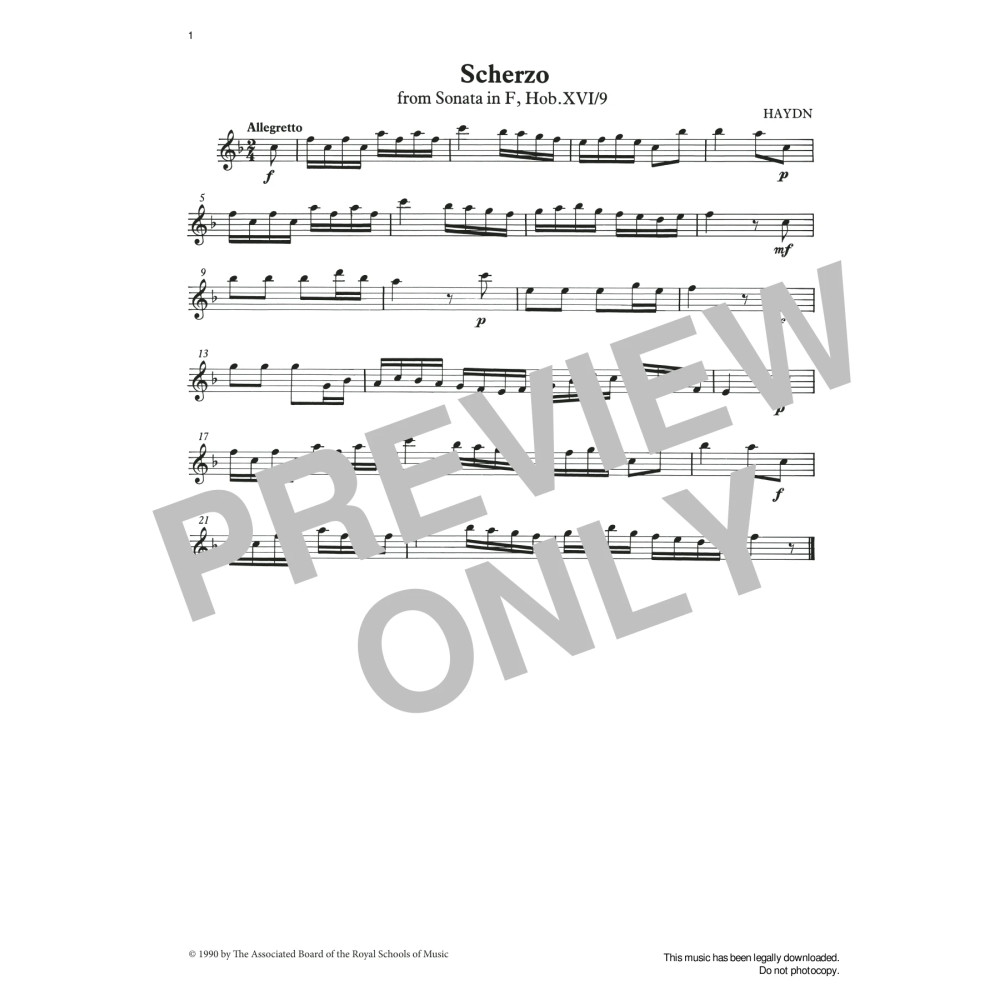 Scherzo (score & part) from Graded Music for Tuned Percussion, Book I