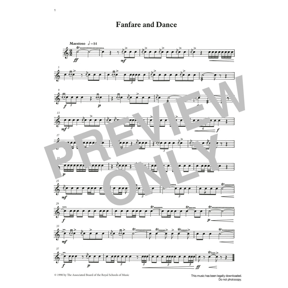 Fanfare and Dance from Graded Music for Snare Drum, Book III