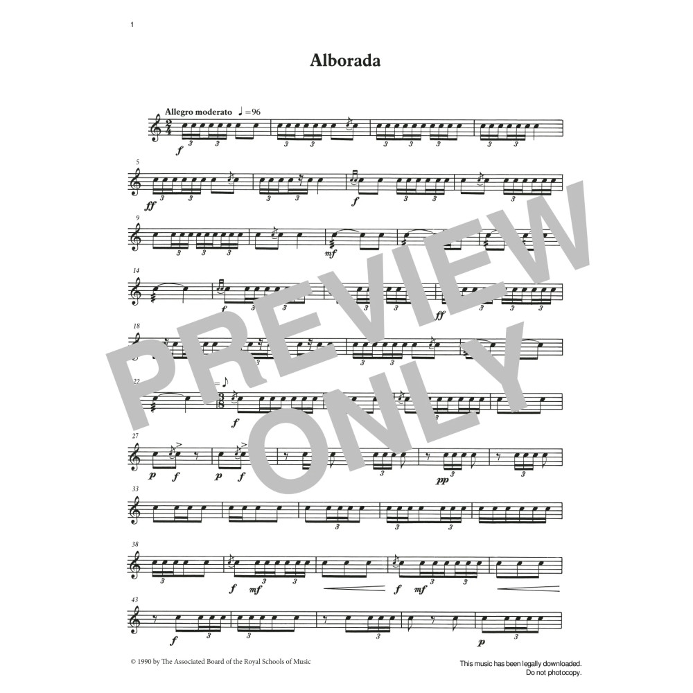 Alborada from Graded Music for Snare Drum, Book III