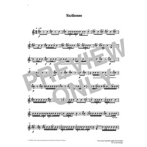 Sicilienne from Graded Music for Snare Drum, Book IV