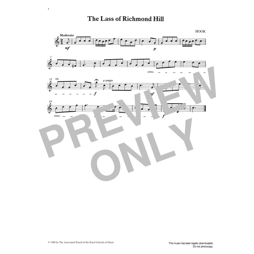The Lass of Richmond Hill from Graded Music for Tuned Percussion, Book I