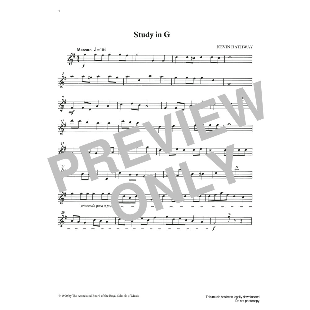 Study in G from Graded Music for Tuned Percussion, Book I