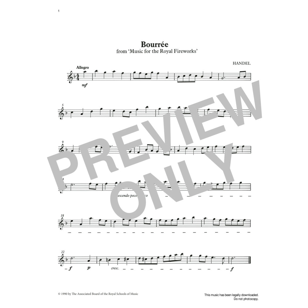 Bourre&769e from Graded Music for Tuned Percussion, Book I