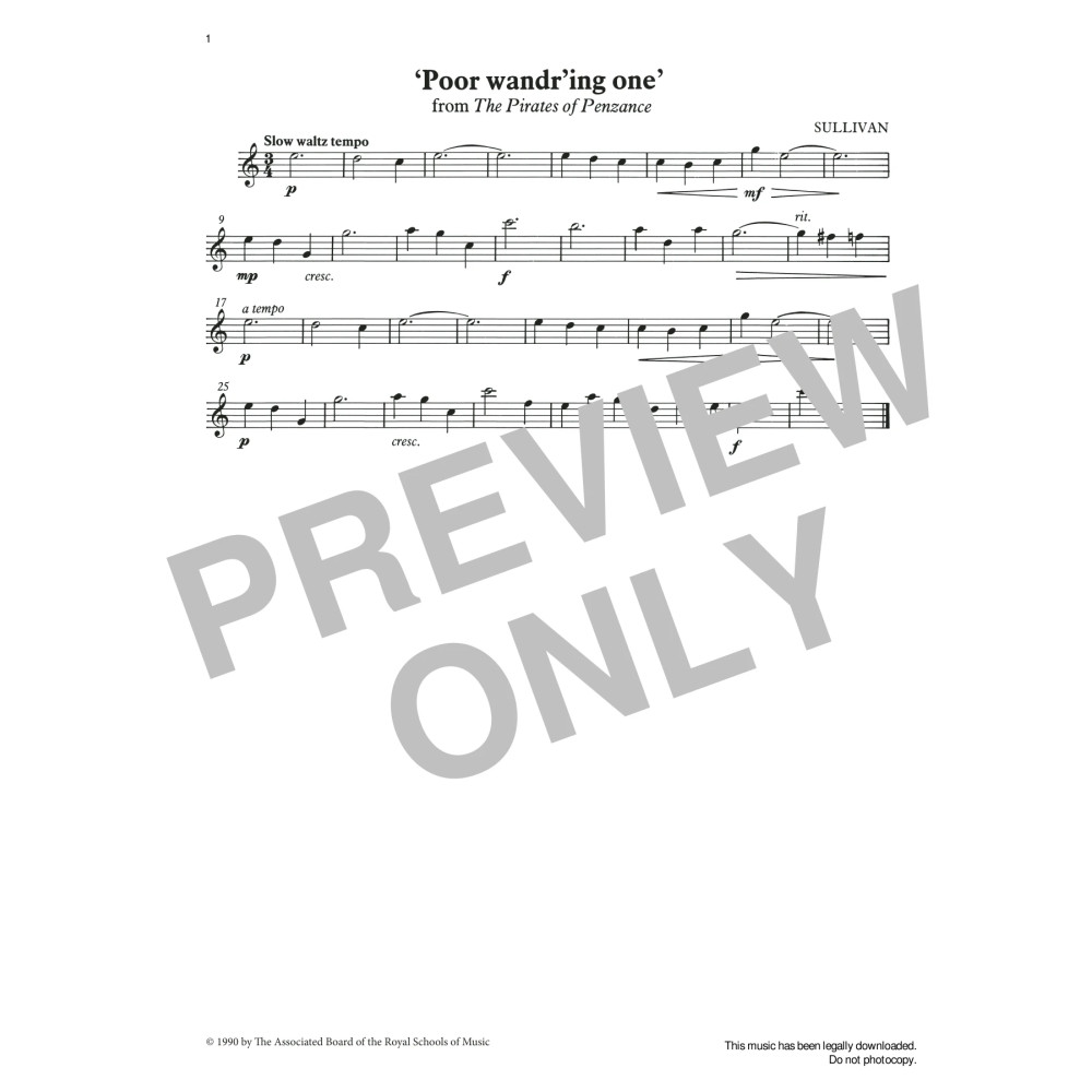 Poor wandr'ing one from Graded Music for Tuned Percussion, Book I