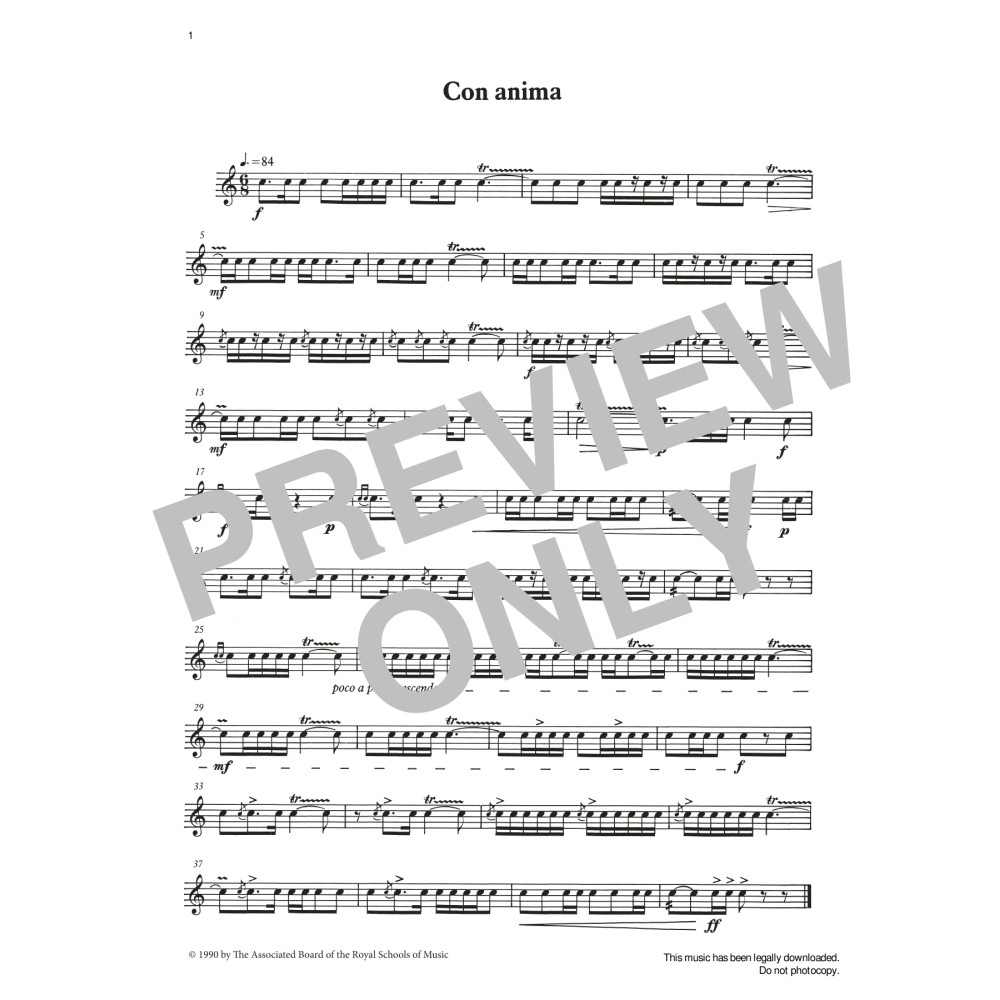 Con anima from Graded Music for Snare Drum, Book III