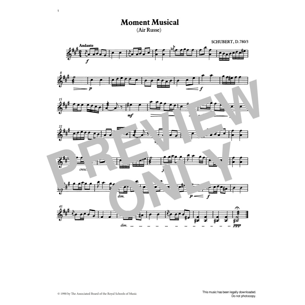 Moment Musical from Graded Music for Tuned Percussion, Book III