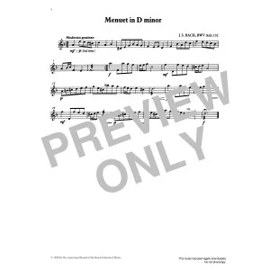 Menuet in D minor from Graded Music for Tuned Percussion, Book II
