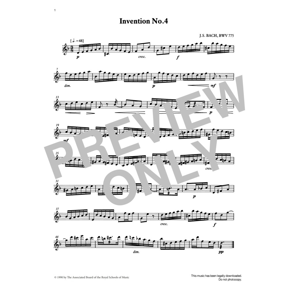 Invention No.4 from Graded Music for Tuned Percussion, Book III