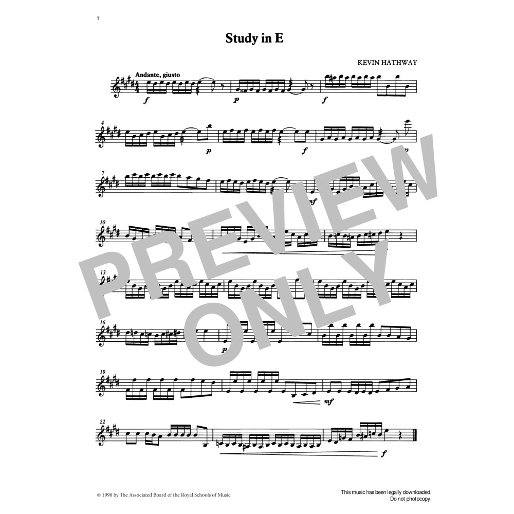 Study in E from Graded Music for Tuned Percussion, Book II