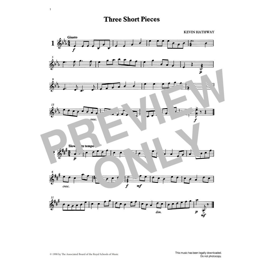 Three Short Pieces from Graded Music for Tuned Percussion, Book II
