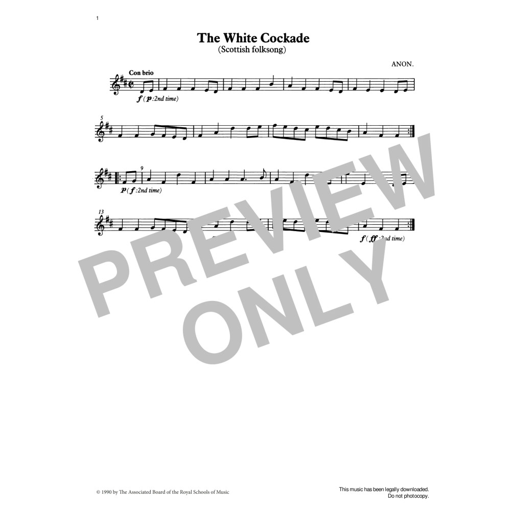 The White Cockade from Graded Music for Tuned Percussion, Book II