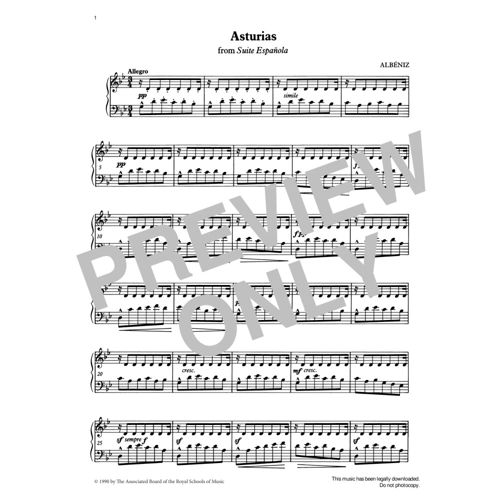 Asturias from Graded Music for Tuned Percussion, Book IV