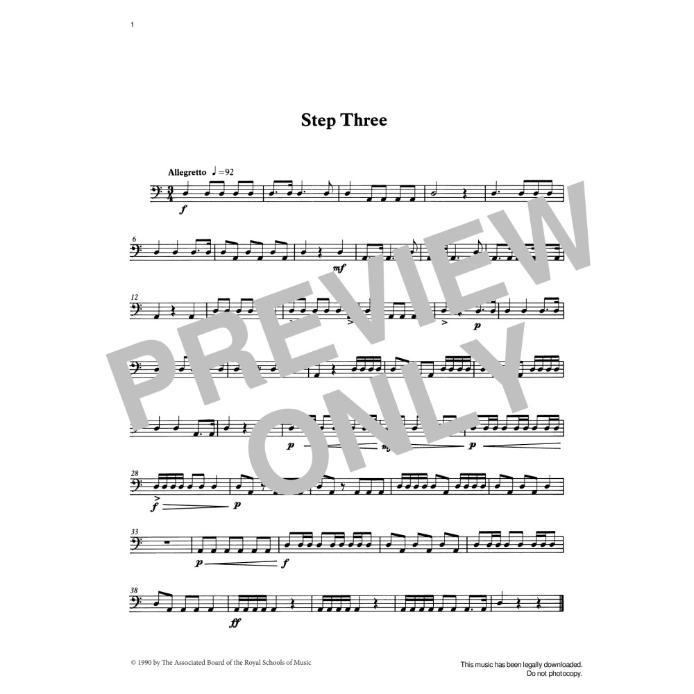 Step Three from Graded Music for Timpani, Book I