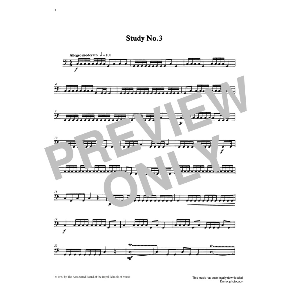 Study No.3 from Graded Music for Timpani, Book II