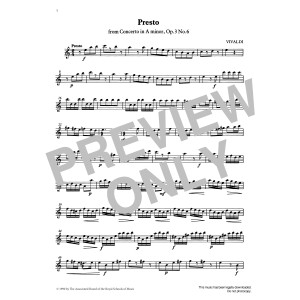 Presto (score & part) from Graded Music for Tuned Percussion, Book IV