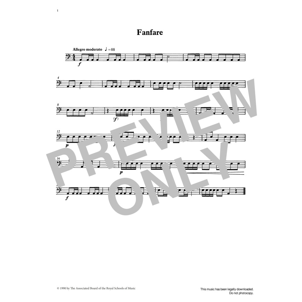 Fanfare from Graded Music for Timpani, Book I