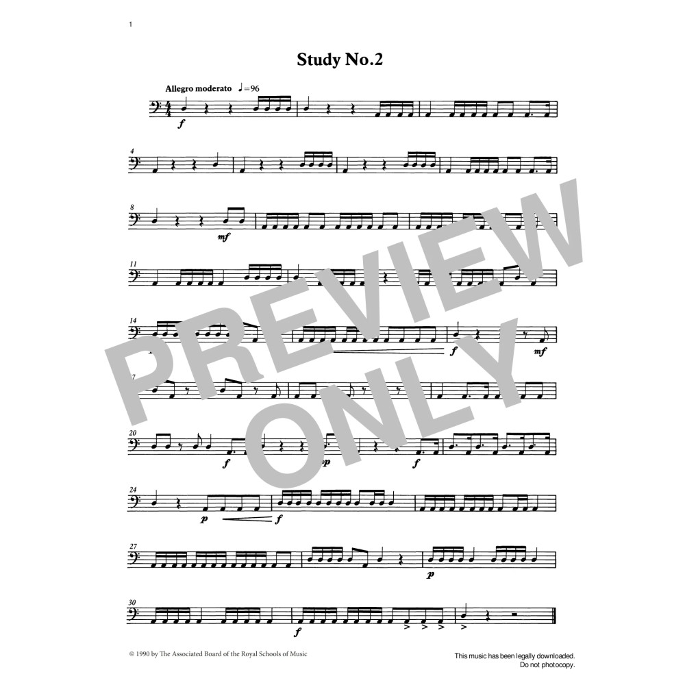 Study No.2 from Graded Music for Timpani, Book I