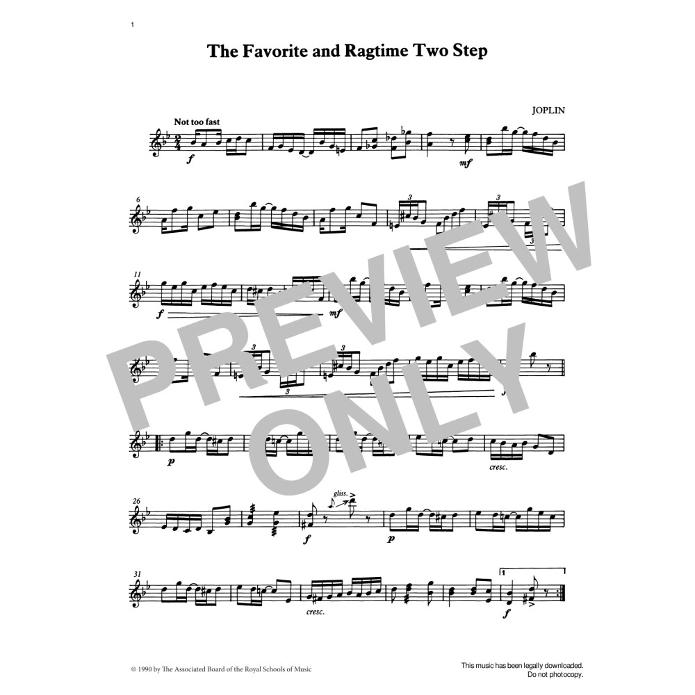 The Favorite and Ragtime Two Step from Graded Music for Tuned Percussion, Book IV