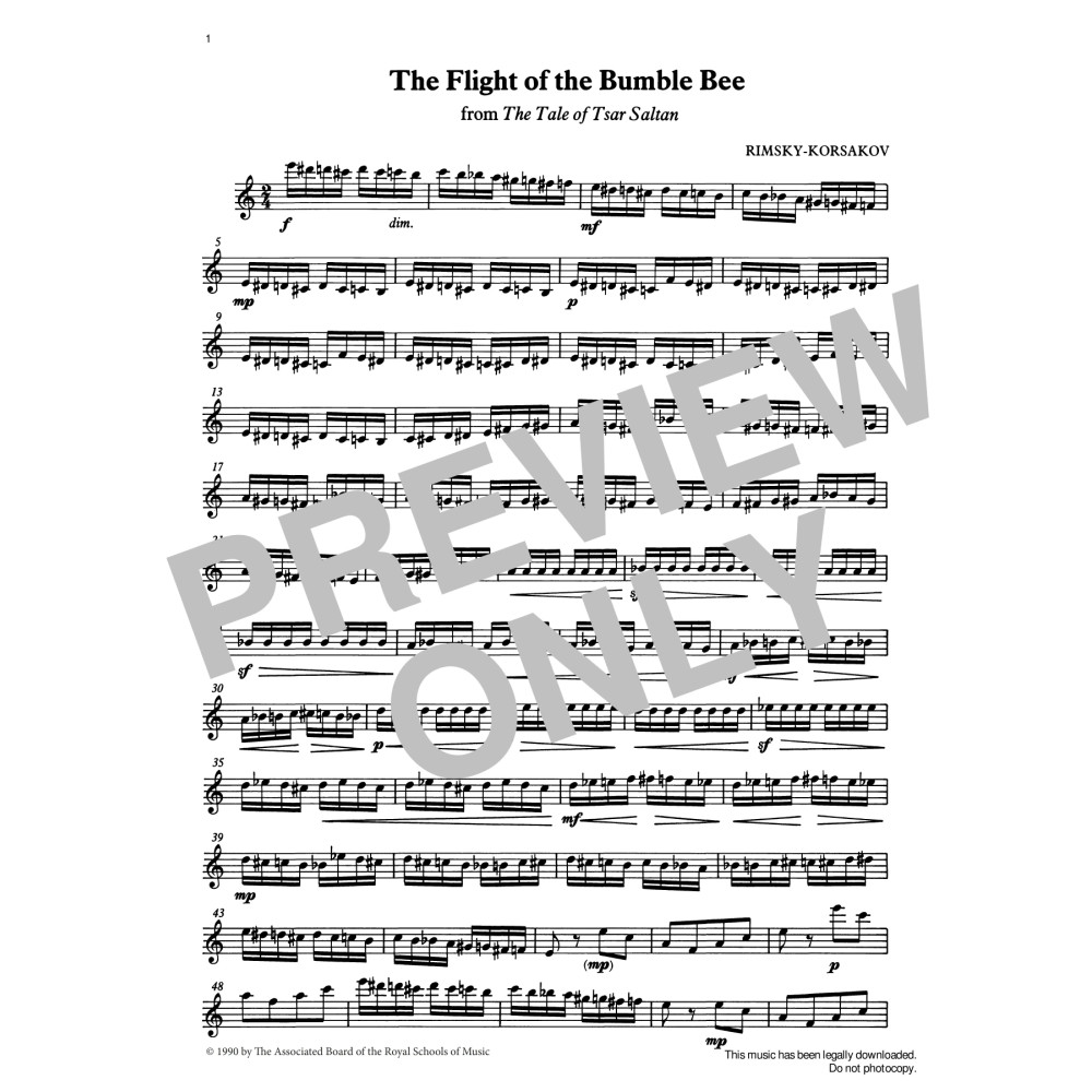 The Flight of the Bumble Bee from Graded Music for Tuned Percussion, Book IV