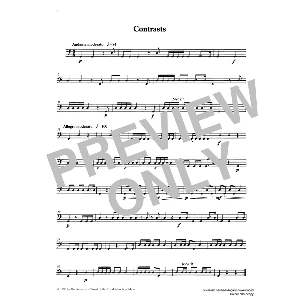 Contrasts from Graded Music for Timpani, Book I