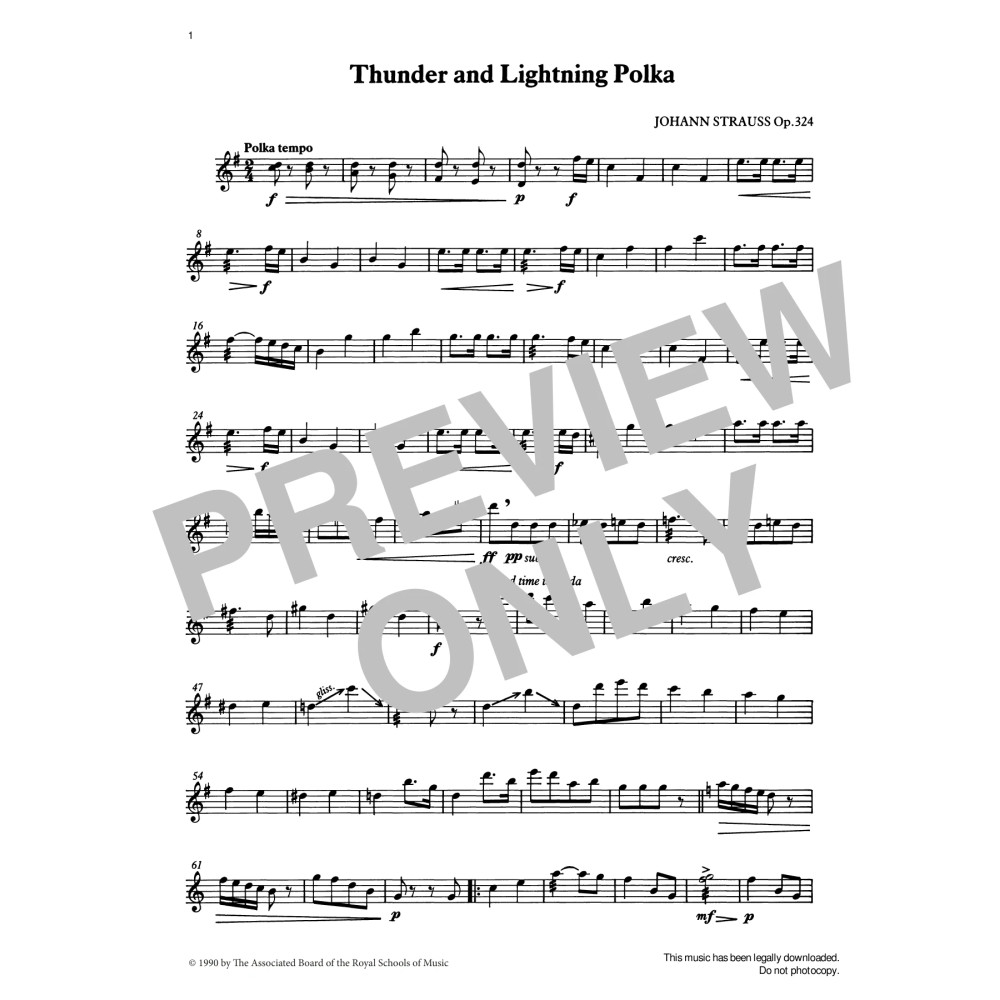 Thunder and Lightning Polka from Graded Music for Tuned Percussion, Book IV
