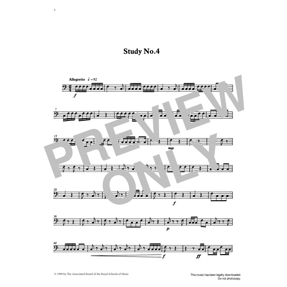 Study No.4 from Graded Music for Timpani, Book II