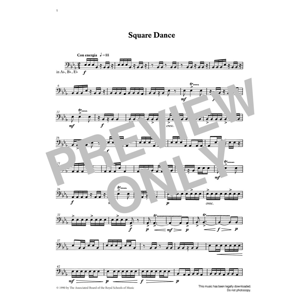 Square Dance from Graded Music for Timpani, Book III