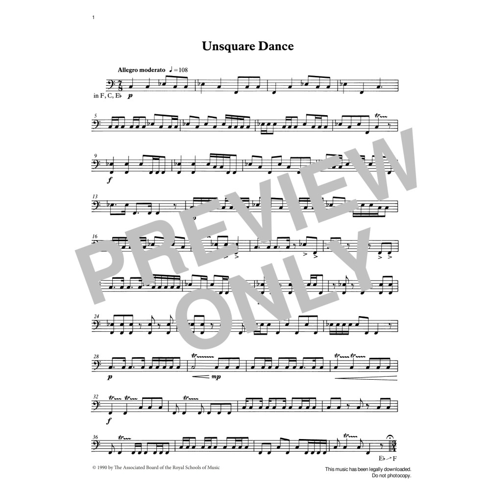 Unsquare Dance from Graded Music for Timpani, Book III