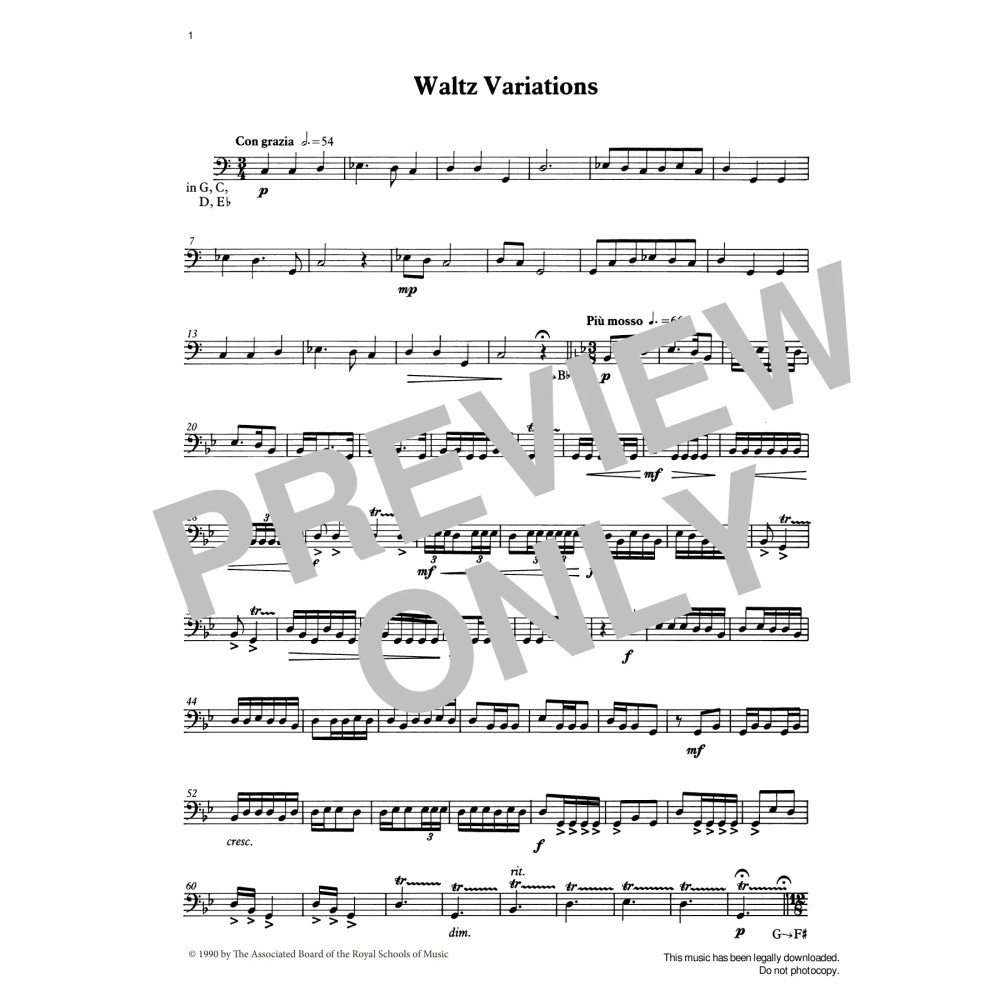 Waltz Variations from Graded Music for Timpani, Book IV