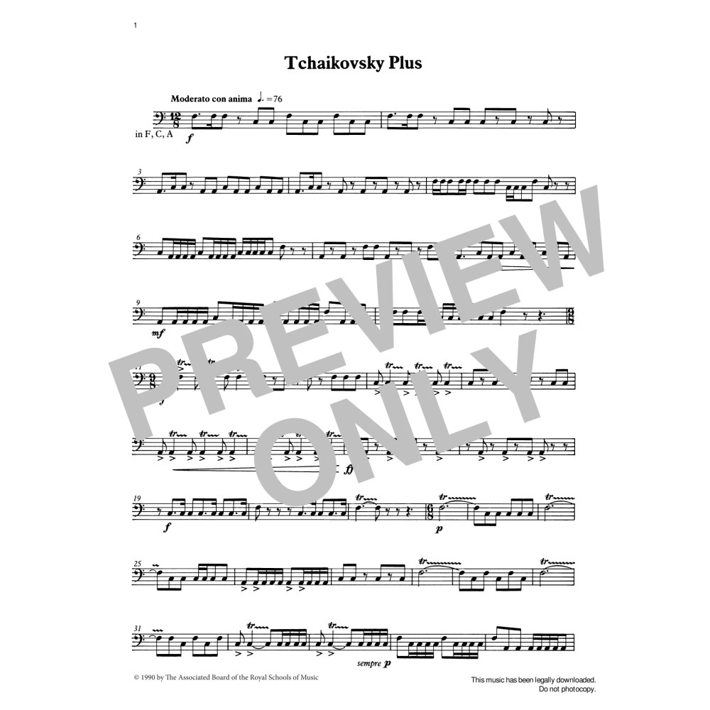 Tchaikovsky Plus from Graded Music for Timpani, Book IV