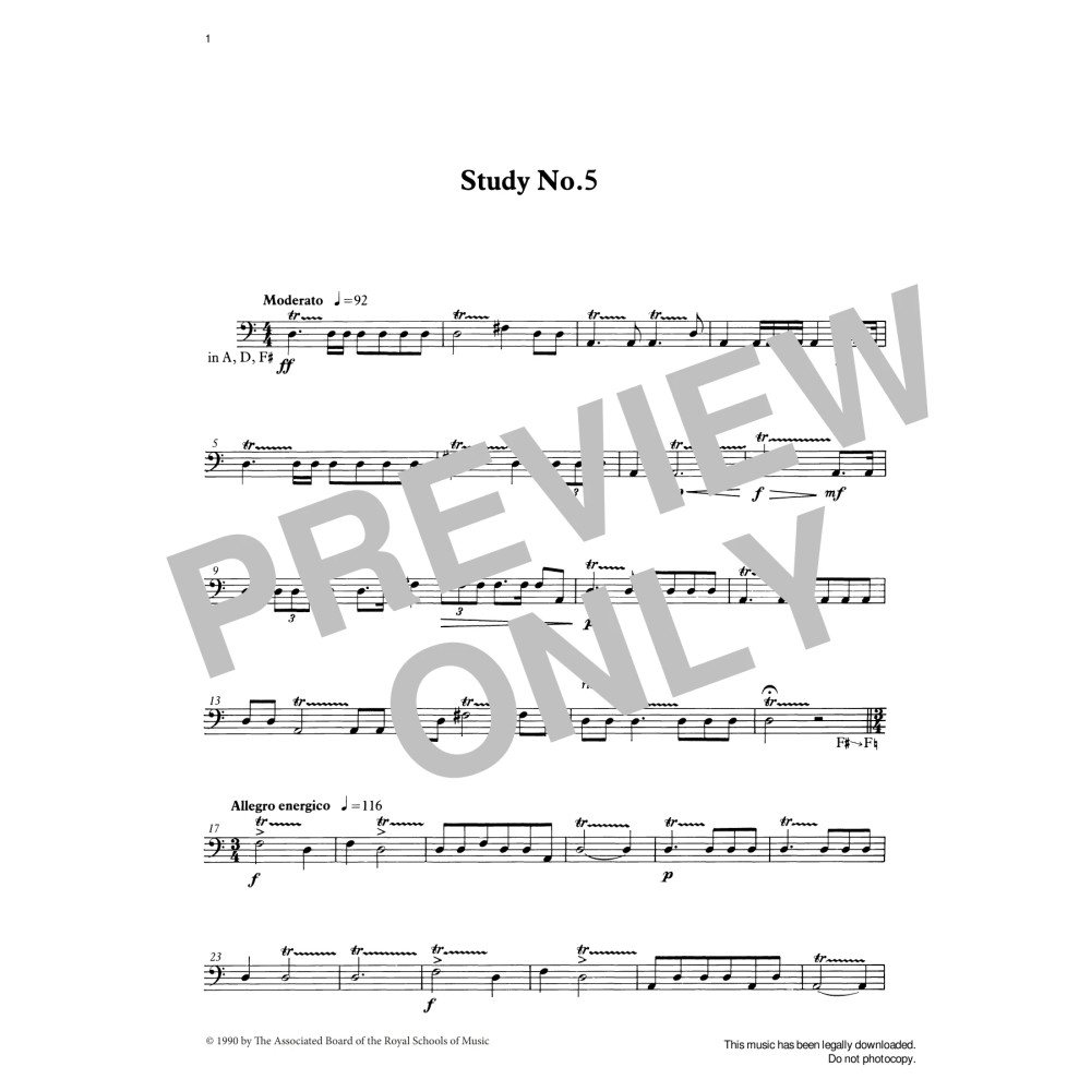 Study No.5 from Graded Music for Timpani, Book III