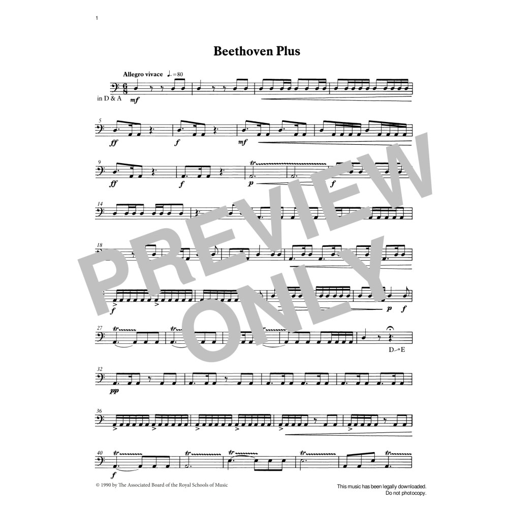 Beethoven Plus from Graded Music for Timpani, Book III