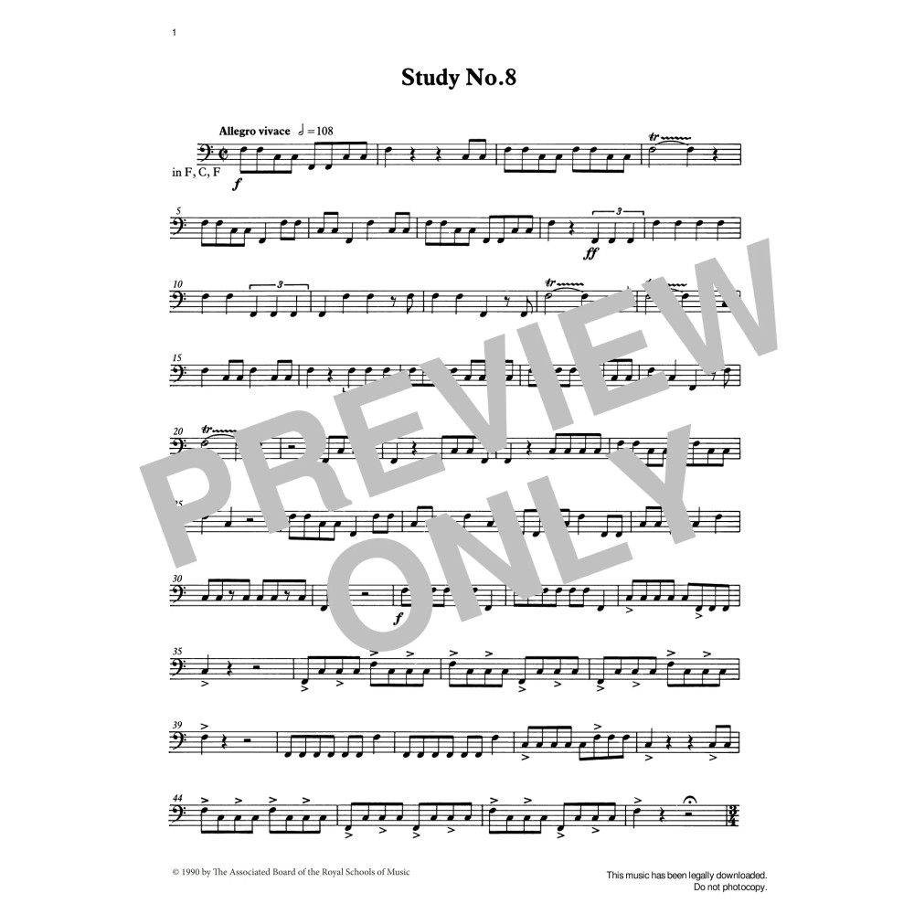 Study No.8 from Graded Music for Timpani, Book IV