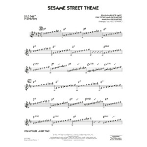Sesame Street Theme (arr. Mike Tomaro) - Eb Solo Sheet