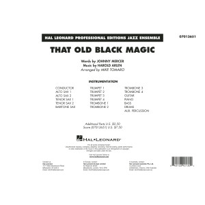 That Old Black Magic (arr. Mike Tomaro) - Conductor Score (Full Score)